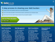 Tablet Screenshot of debt.co.za